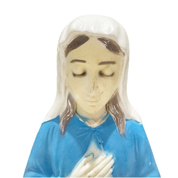 Vintage EMPIRE Blow Mold MARY Kneeling 18” Christmas Nativity Tabletop - Picture 2 of 7